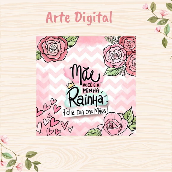 Tag Dia das Mães para Imprimir- Digital