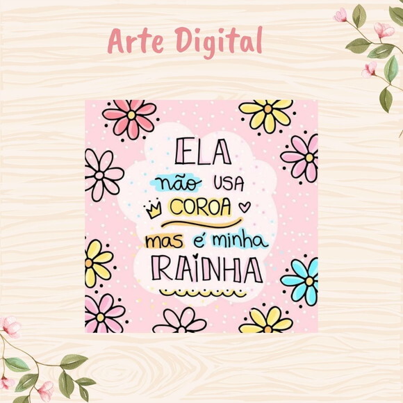 Tag Dia das Mães para Imprimir- Digital