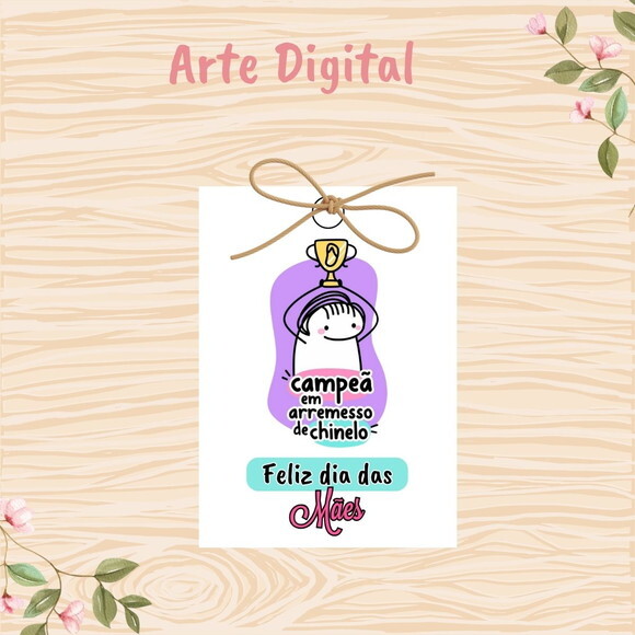 Tag Dia das Mães para Imprimir- Digital