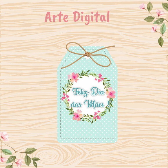 Tag Dia das Mães para Imprimir- Digital