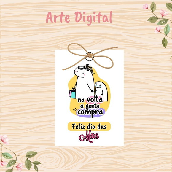 Tag Dia das Mães para Imprimir- Digital