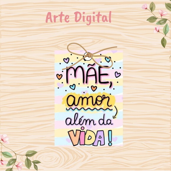 Tag Dia das Mães para Imprimir- Digital