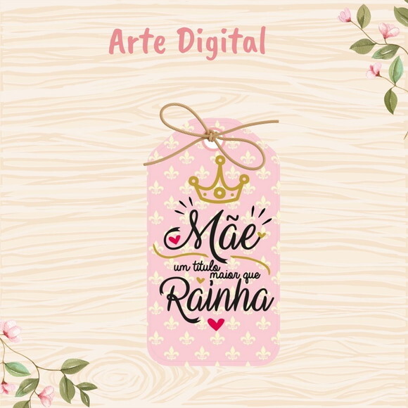 Tag Dia das Mães para Imprimir- Digital