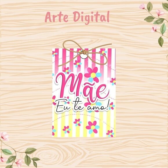 Tag Dia das Mães para Imprimir- Digital