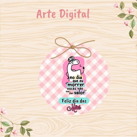 Tag Dia das Mães para Imprimir- Digital