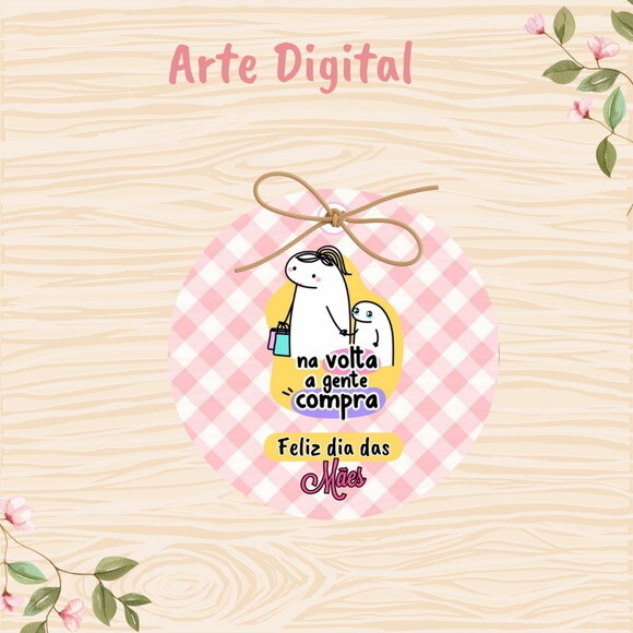Tag Dia das Mães para Imprimir- Digital