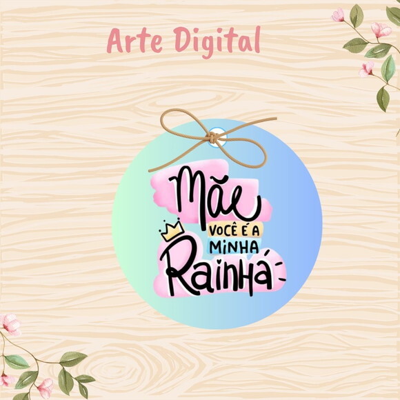 Tag Dia das Mães para Imprimir- Digital