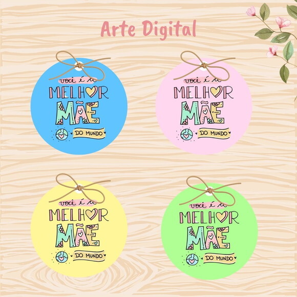 Tag Dia das Mães para Imprimir- Digital