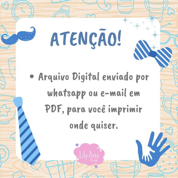 Tag Dia dos Pais para Imprimir- Digital