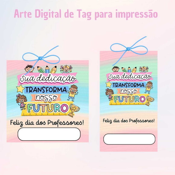 Tag Dia dos Professores para Imprimir- Digital