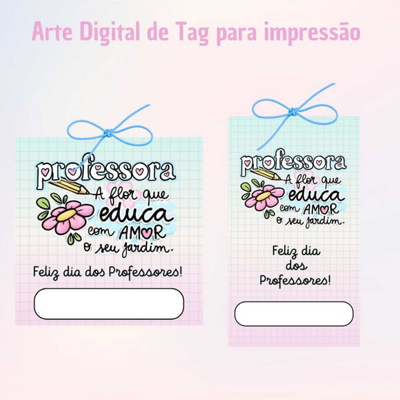Tag Dia dos Professores para Imprimir- Digital