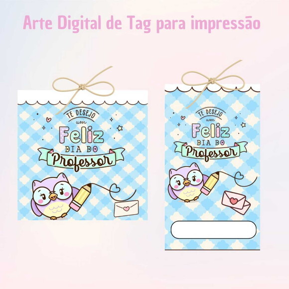 Tag Dia dos Professores para Imprimir- Digital