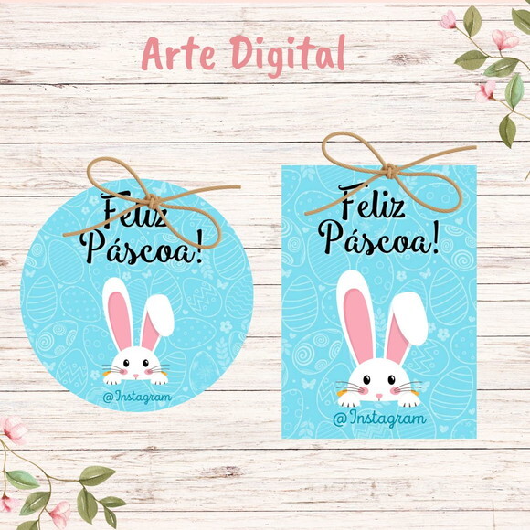 Tag para Imprimir Páscoa - Digital