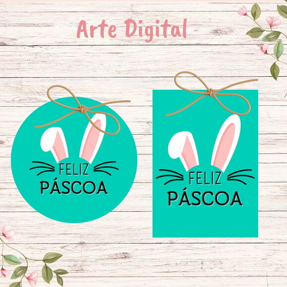 Tag para Imprimir Páscoa - Digital