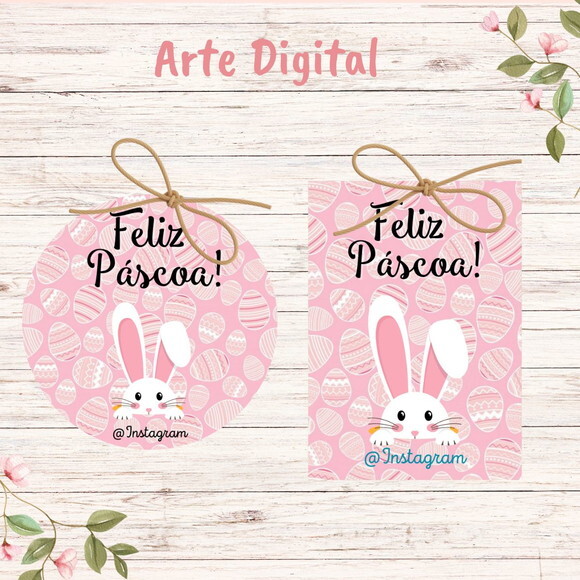 Tag para Imprimir Páscoa - Digital