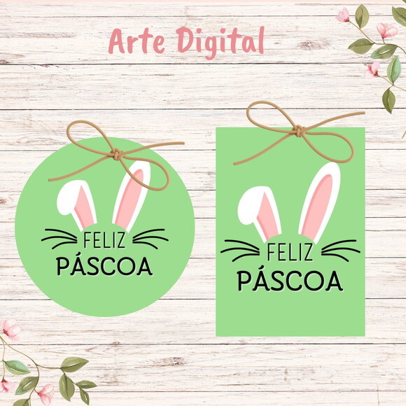 Tag para Imprimir Páscoa - Digital