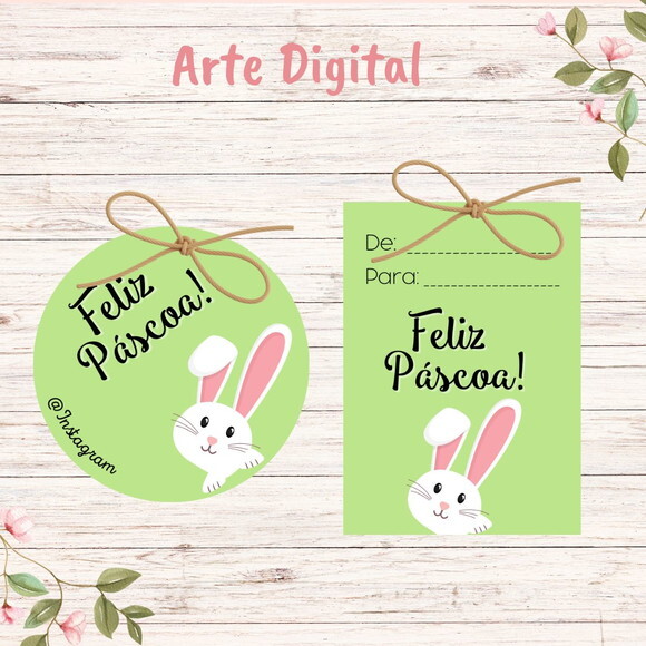 Tag para Imprimir Páscoa - Digital