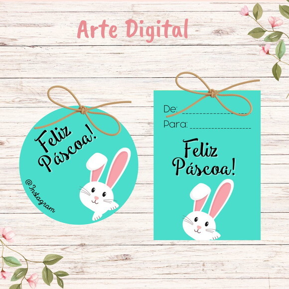 Tag para Imprimir Páscoa - Digital