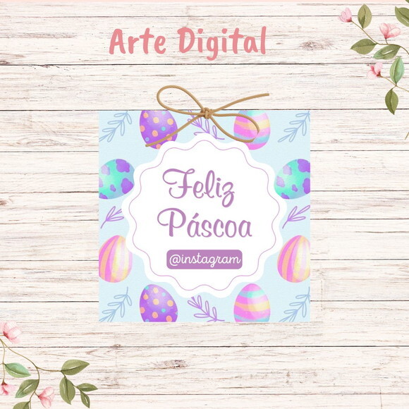 Tag para Imprimir Páscoa - Digital