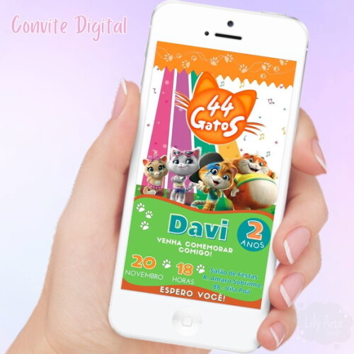 Convite Digital 44 Gatos