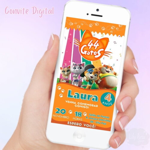 Convite Digital 44 Gatos