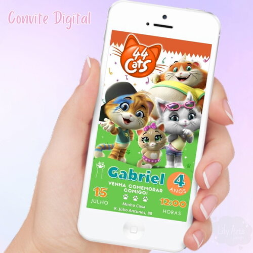 Convite Digital 44 Gatos
