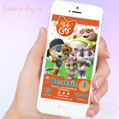 Convite Digital 44 Gatos