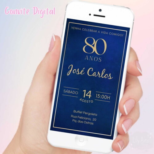 Convite Digital Aniversário Masculino