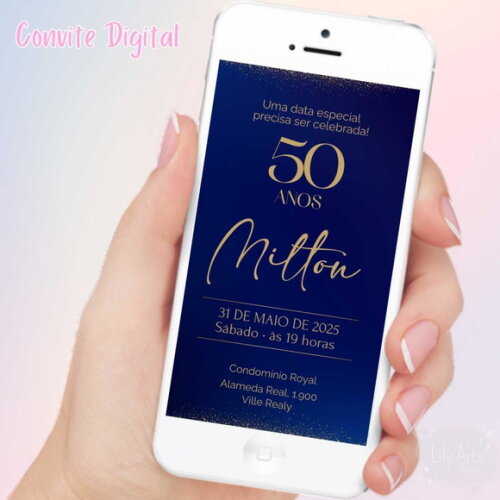 Convite Digital Aniversário Masculino