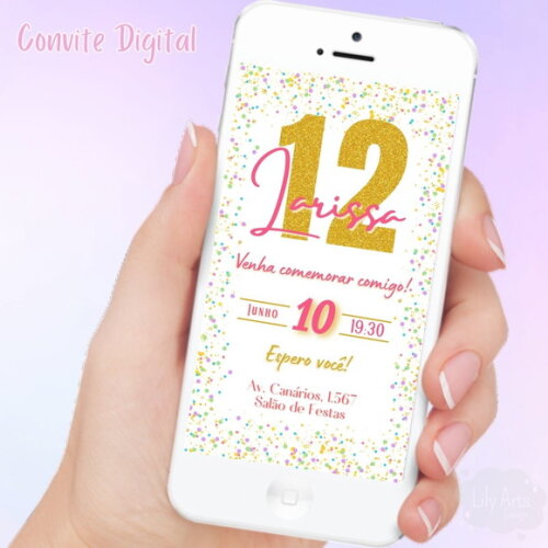 Convite Digital Aniversário Menina