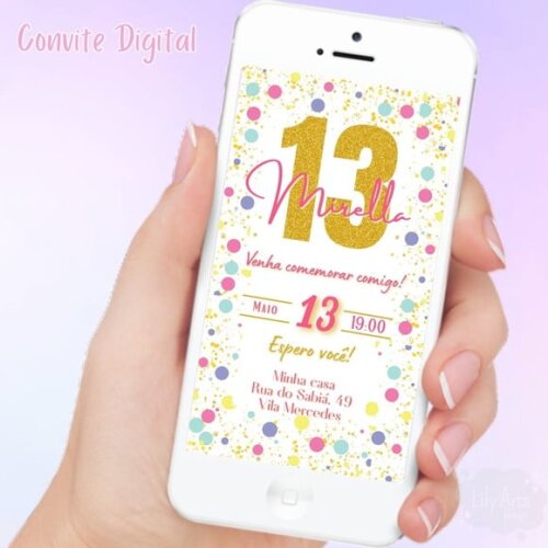 Convite Digital Aniversário Menina