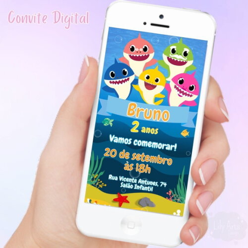 Convite Digital Baby Shark