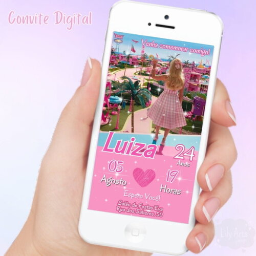 Convite Digital Barbie o Filme