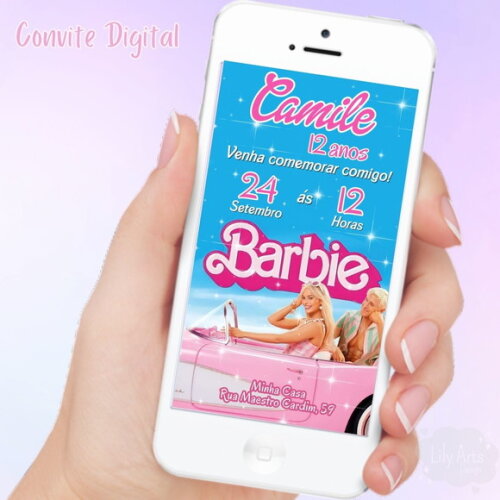 Convite Digital Barbie o Filme