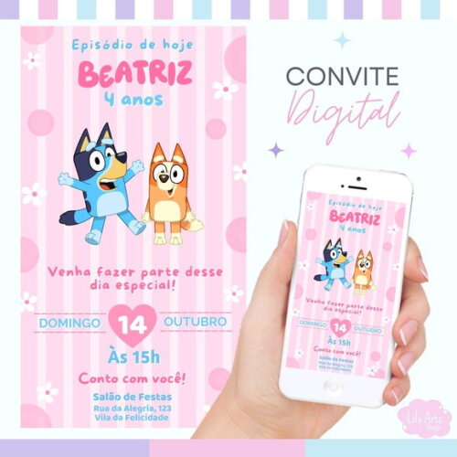 Convite Digital Bluey