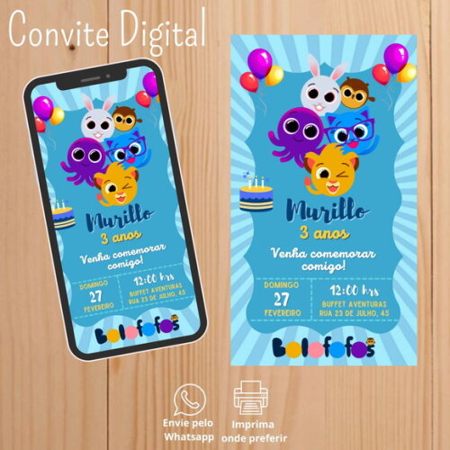 Convite Digital Bolofofos