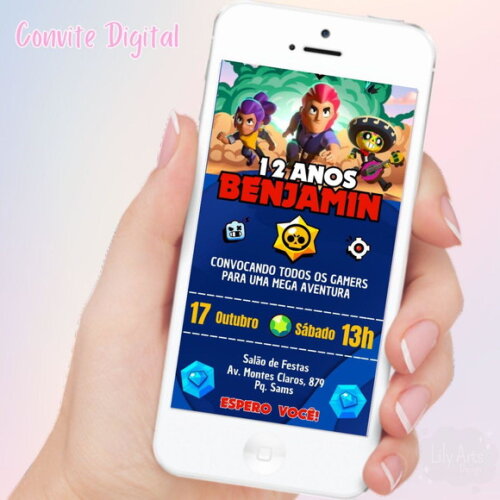 Convite Digital Brawl Stars