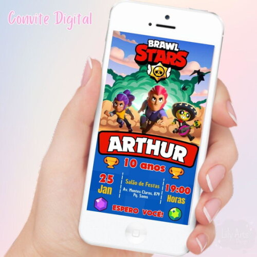 Convite Digital Brawl Stars