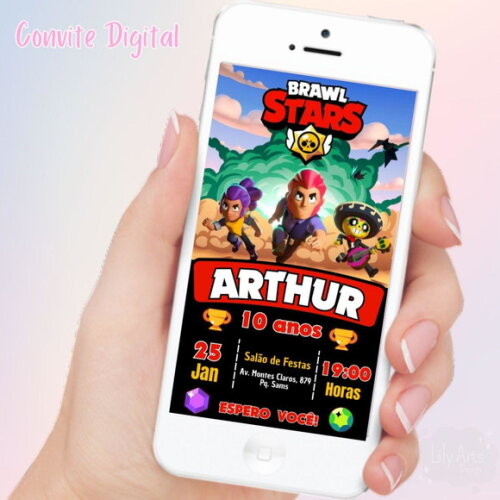 Convite Digital Brawl Stars