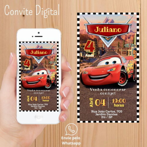 Convite Digital Carros