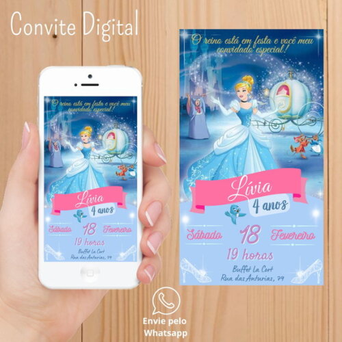 Convite Digital Cinderela