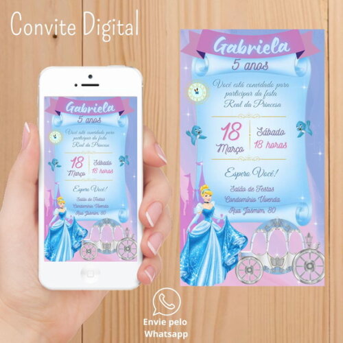Convite Digital Cinderela