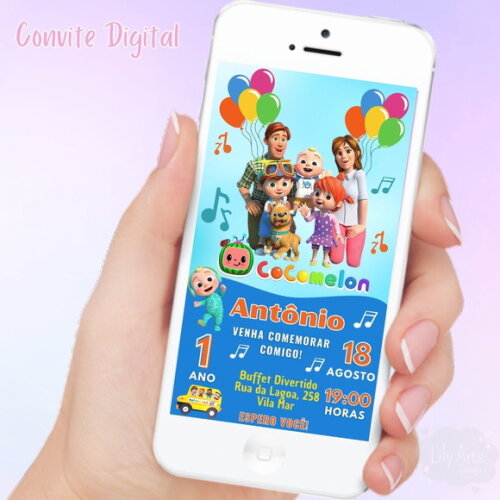 Convite Digital Cocomelon
