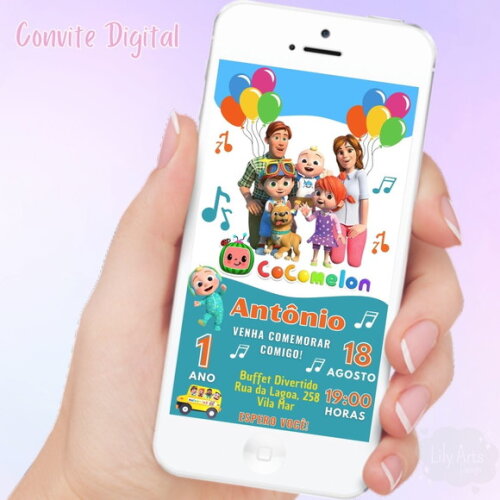 Convite Digital Cocomelon
