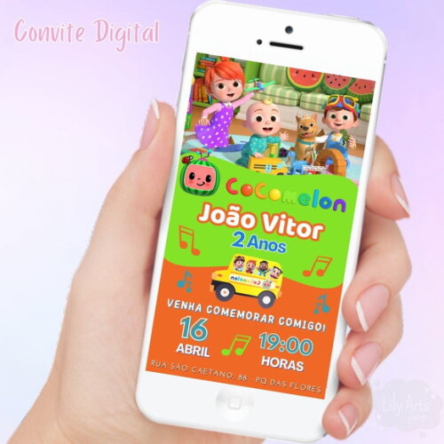 Convite Digital Cocomelon