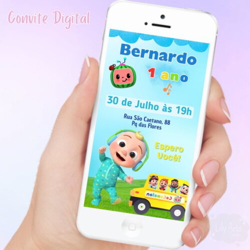Convite Digital Cocomelon