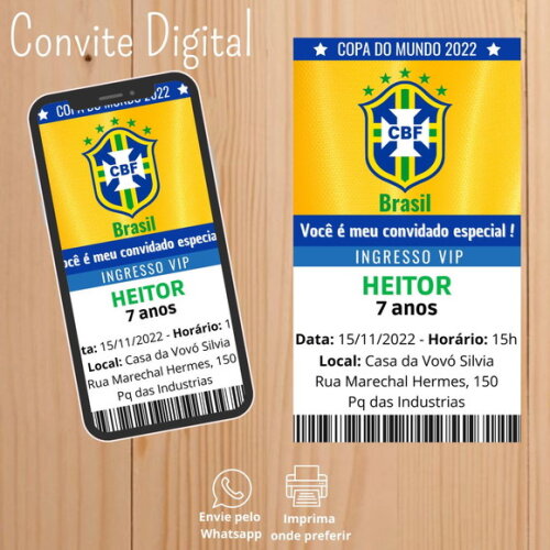 Convite Digital Copa do Mundo 2026 Brasil