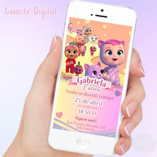 Convite Digital Cry Babies