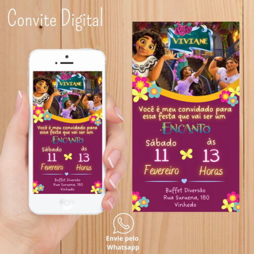 Convite Digital Encanto Filme Disney