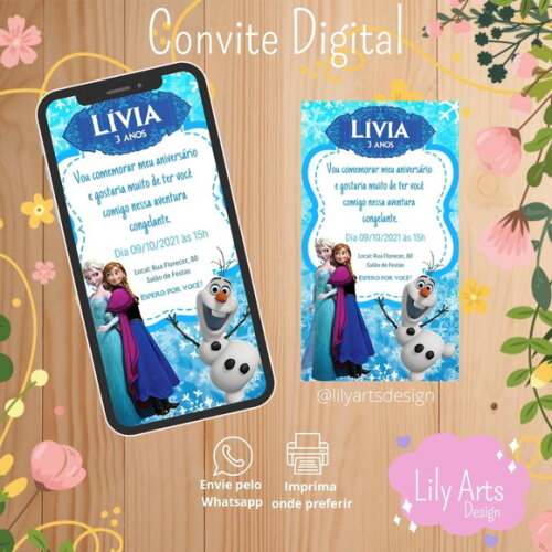 Convite Digital Frozen